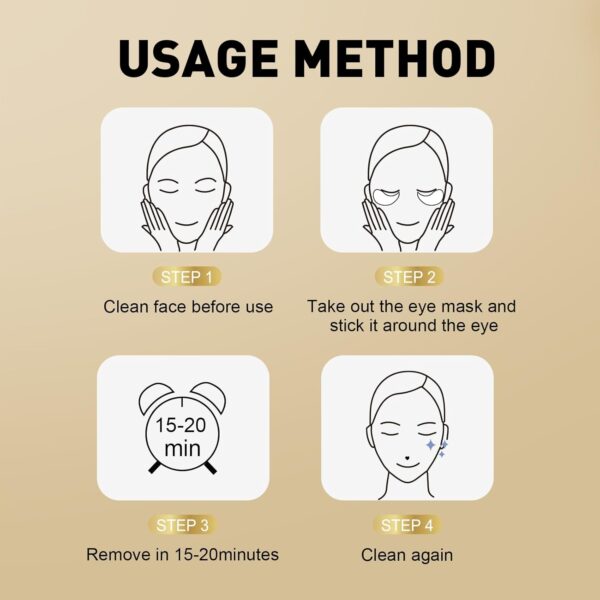 CHMI Under Eye Patches (50 Pairs) - 24K Gold Eye Patches for...