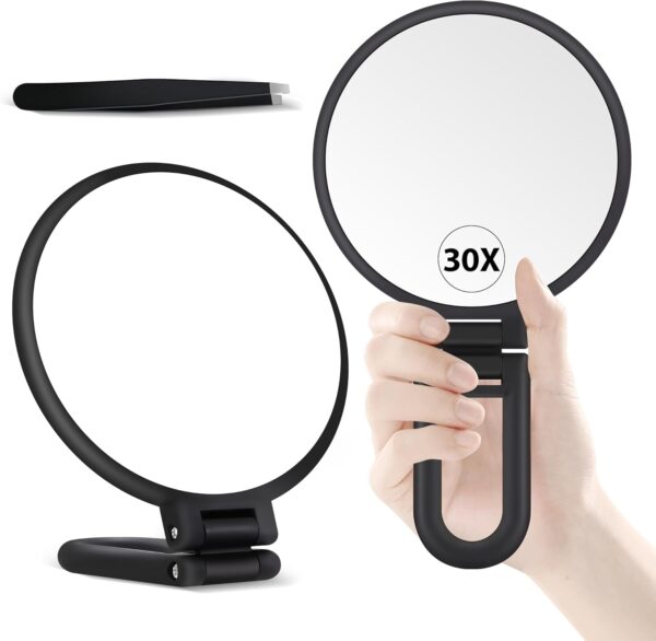 B Beauty Planet 30X Magnifying Mirror, Hand Mirror with Hand...