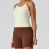 Womens Crop Tank Tops Seamless Yoga Sports Bra Padded Workou...