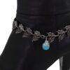 Women Western Fashion Boot Bracelet Dark Silver Metal Chain ...