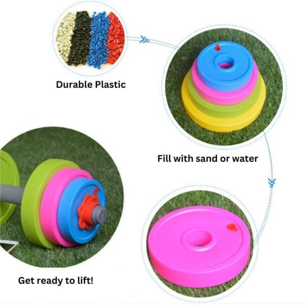 Kids Workout Dumbbell Weights Set - Toddler Toy Gym Equipmen...