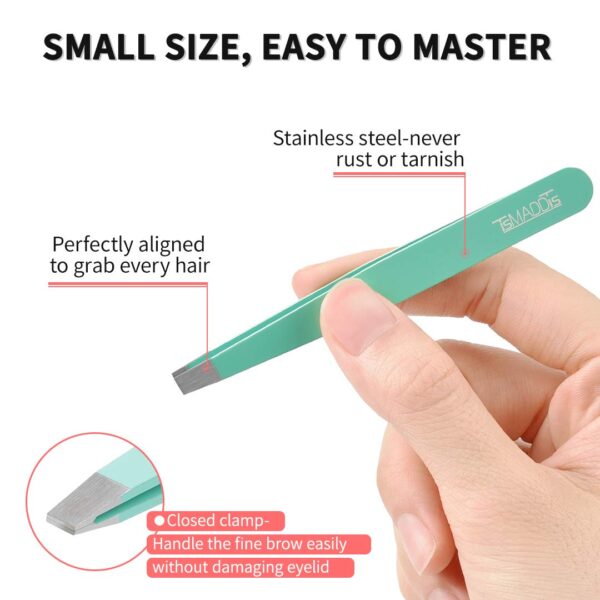 TsMADDTs 6 PCS Tweezers Set for Women, Eyebrow Tweezers with...
