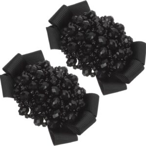 1 Pair Bow Shoe Sparkly Rhinestone Shoe Buckles Clip on Deco...