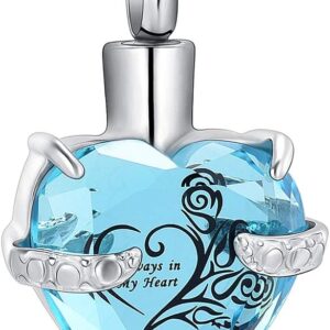 constantlife Crystal Heart Shape Cremation Jewelry Memorial ...