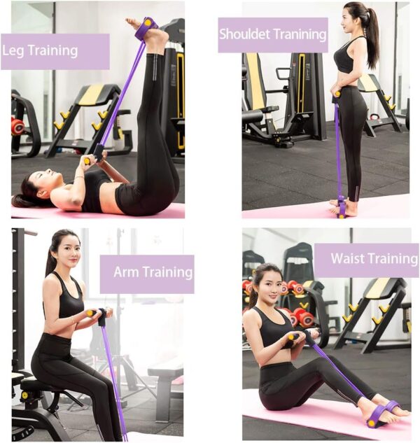 Multifunction Tension Rope, 6-Tube Elastic Yoga Pedal Puller...
