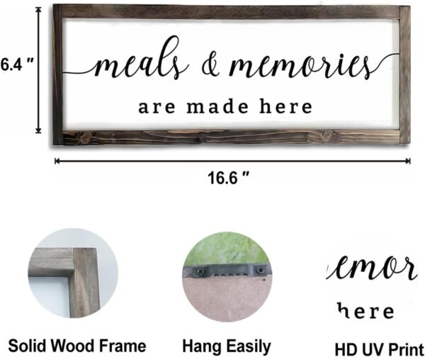 Dazingart Farmhouse Kitchen Wall Decor,Meals and Memories Ar...