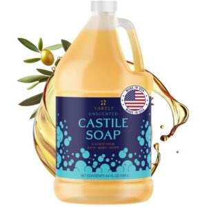 Pure Castile Soap Liquid, Unscented, with All Organic Oils f...