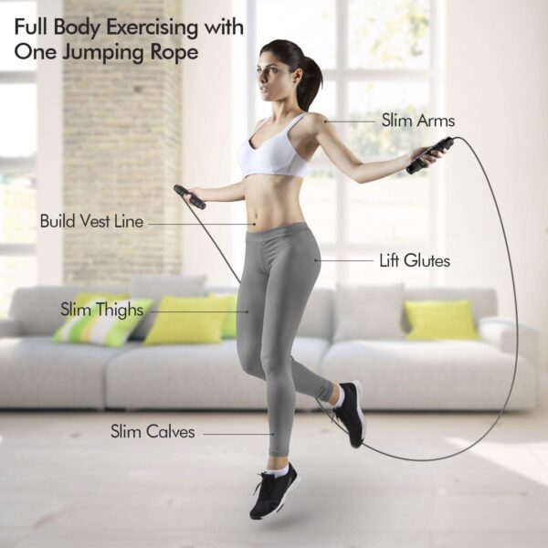 Jump Rope, Tangle-Free Rapid Speed Jumping Rope Cable with B...