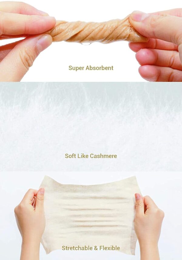 Nature Colored Cotton Dry Baby Wipe For Sensitive Skin - Cas...