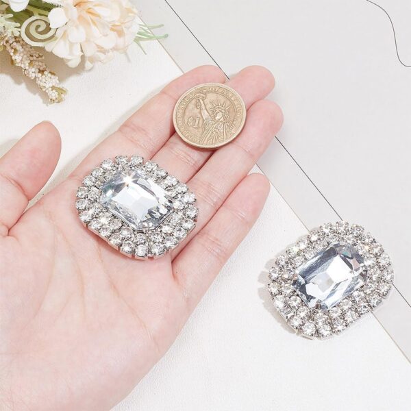 Elegant Alloy Rhinestone Shoe Decorations - Crystal Shoe Buc...