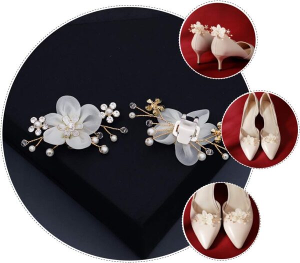 Decorative Shoe Clips Pearl Flower Shoes Decorations Charms ...