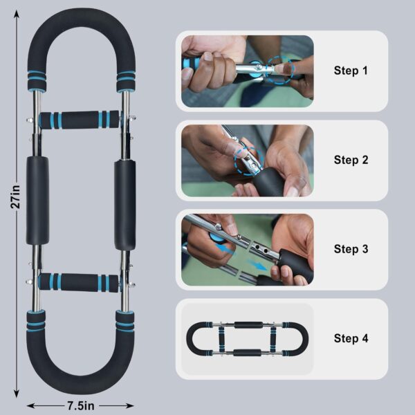 DERACY Twister Arm Trainer, Forearm Strengthener, Chest Work...