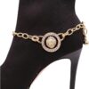 Women Western Jewelry Boot Bracelet Gold Metal Chain Lion Co...