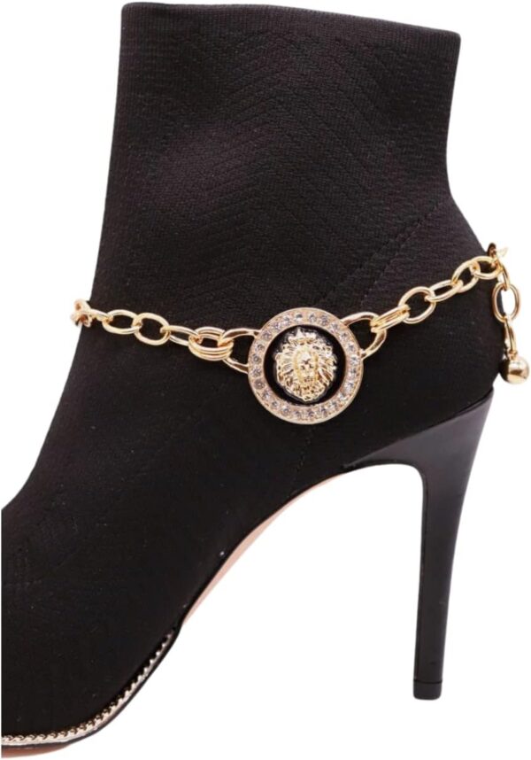 Women Western Jewelry Boot Bracelet Gold Metal Chain Lion Co...