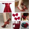 PH PandaHall 2pcs Bow Shoe Clips, Satin Buckle Removable Ele...