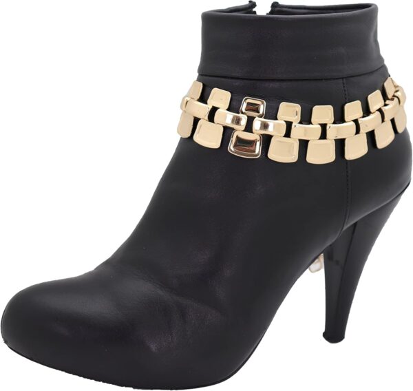 Women Fashion Jewelry Boot Bracelet Mesh Metal Chain Links H...