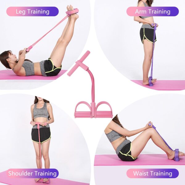 21 Fitness Resistance Bands-4 Tube Pedal Ankle Puller, 2025 ...