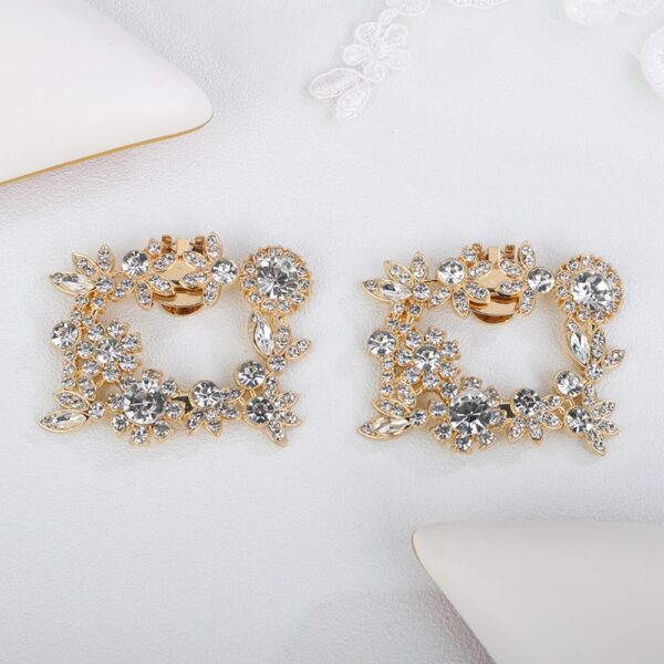 JWICOS 2Pcs Bride Shoe Charms - Rhinestone Women Shoe Jewelr...