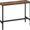 VASAGLE Bar Table, Narrow Long Kitchen Dining Table, Sturdy ...