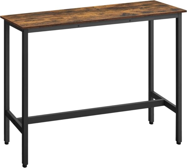VASAGLE Bar Table, Narrow Long Kitchen Dining Table, Sturdy ...
