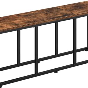 HOOBRO Dining Bench, 47.2 Inch Dining Table Bench, Industria...