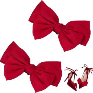 PH PandaHall 2pcs Bow Shoe Clips, Satin Buckle Removable Ele...