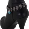 Women Western Fashion Boot Bracelet Dark Silver Metal Chain ...