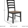 Signature Design by Ashley Wildenauer Rustic Armless Dining ...