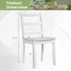 Giantex Wood Dining Chairs Set of 2 White - Wooden Armless K...
