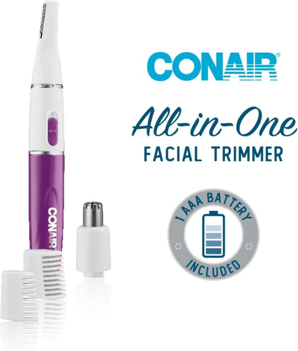 Conair All-in-1 Facial Hair Trimmer for Women, Perfect for F...