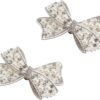 DELORIGIN1 Pair Pearl Bow Shoe Clips Wedding Bow Shoe Buckle...
