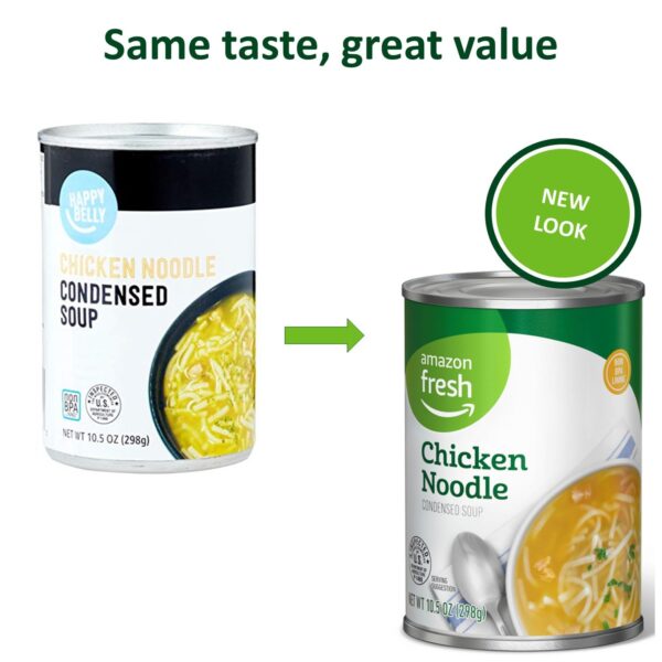 Amazon Fresh, Chicken Noodle, Condensed Soup, 10.5 Oz (Previ...
