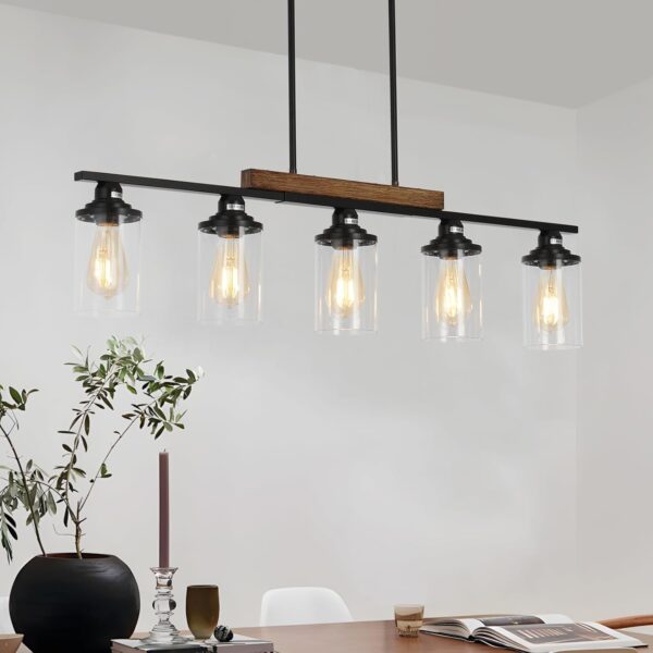 Farmhouse Kitchen Island Lighting, 5-Light Dining Room Light...