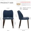 COLAMY Upholstered Dining Chairs Set of 4, Modern PU Leather...