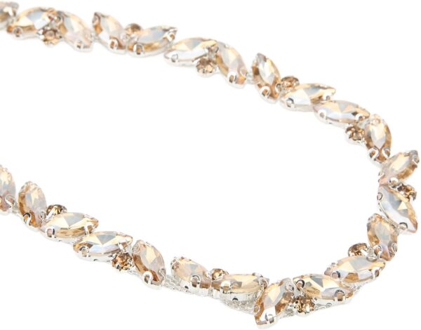 1 Yard Rhinestone Chain, AB Crystal Rhinestone Applique Bead...