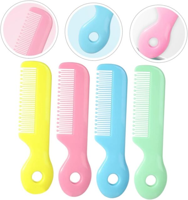 4Pcs Newborn Hair Comb Baby Comb Round Teeth Combs Wide Toot...