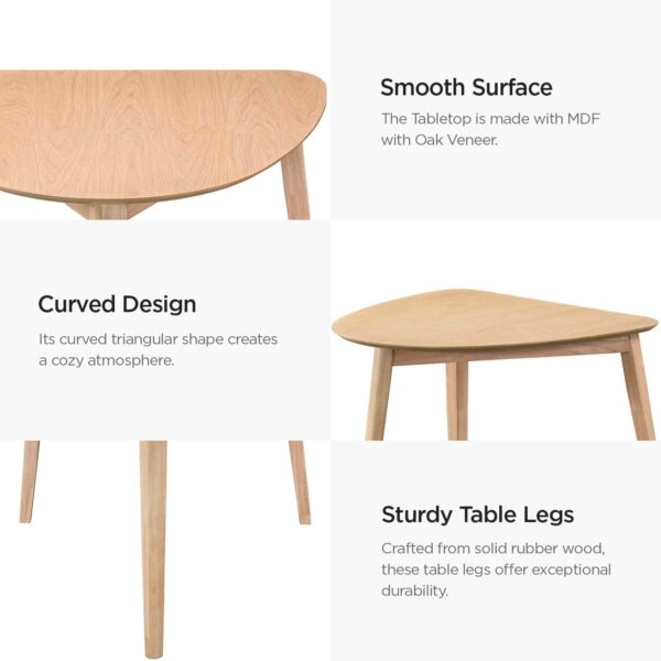 Acanva Modern Small Triangle Dining Room Table for Kitchen C...