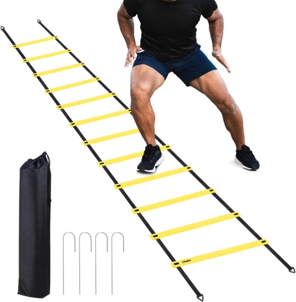 Ohuhu Agility Ladder Speed Training Set 12 Rung 20ft Exercis...