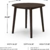 Signature Design by Ashley Hammis Round Dining Room Drop Lea...