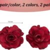 1 Pair Red Flowers Shoe Clips Wedding Shoe Buckles Bridal Re...