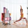 Yoga Mat Storage Rack Home Gym Equipment Workout Equipment O...