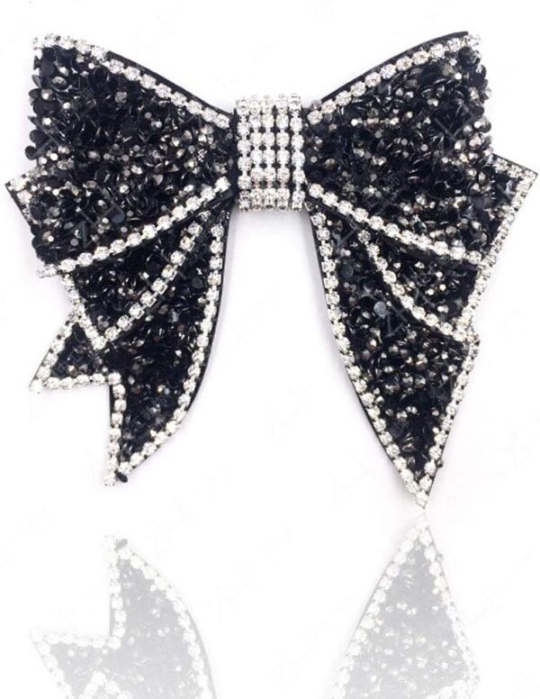 Suoirblss 2 PCS DIY Handmade Very Large No Clip Bow Resin Rh...