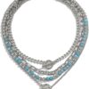 Todu 3PCS Boho Western Necklace for Women Turquoise Beaded C...