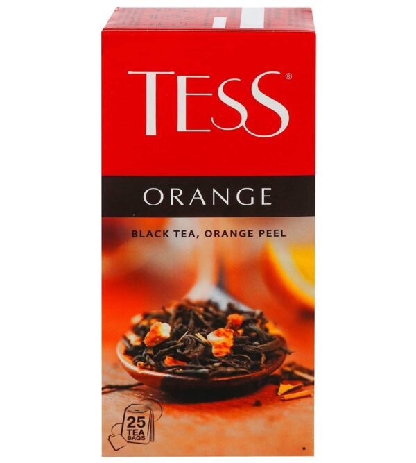 [2 PACK] Black tea TESS With orange peel FLAVOUR Beverages G...