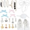 34pcs Shoe Charms for Sneakers Bow Shoelace Charms Shoe acce...