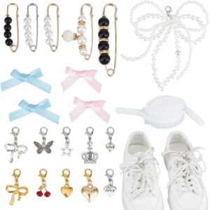 34pcs Shoe Charms for Sneakers Bow Shoelace Charms Shoe acce...
