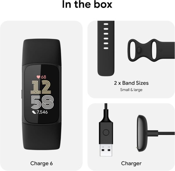 Fitbit Charge 6 Fitness Tracker with Google apps, Heart Rate...