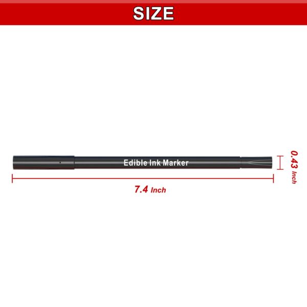 3pcs Black Food Coloring Markers, Double Sided with Ultra Fi...