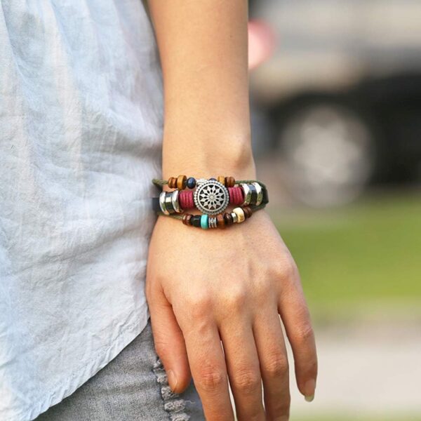 Trenro Women Lady Bohemia Wind Beaded Multilayer Hand Woven ...