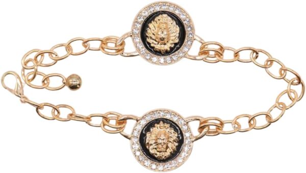 Women Western Jewelry Boot Bracelet Gold Metal Chain Lion Co...